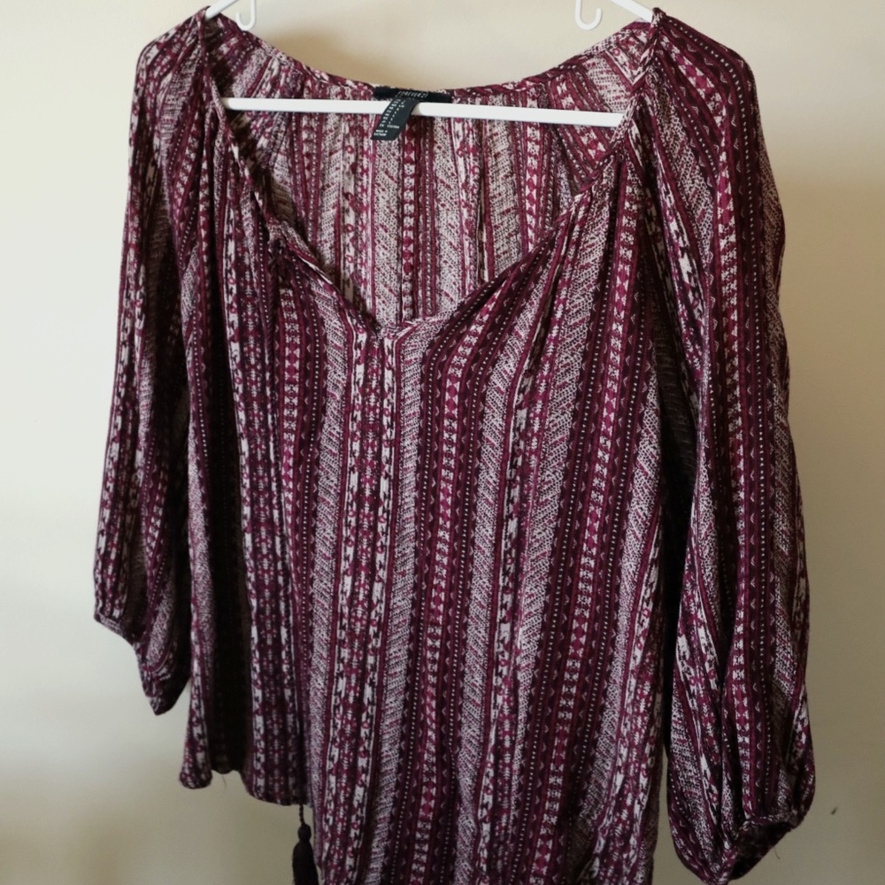 maroon blouse very comfy